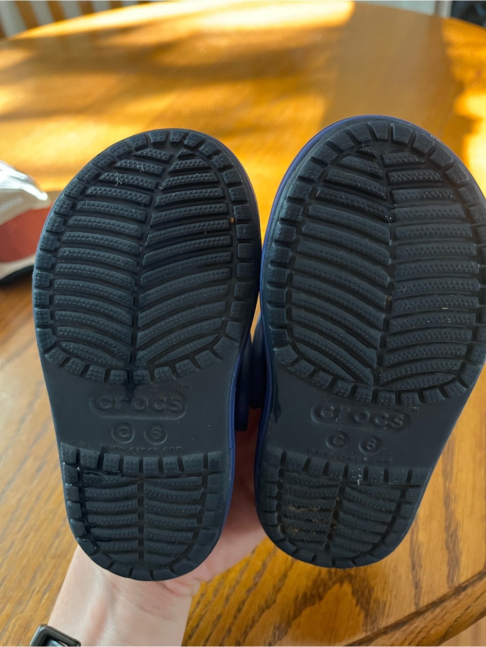 Kids Navy Blue Bump It Clog Shoes size C6 - Picture 5 of 5